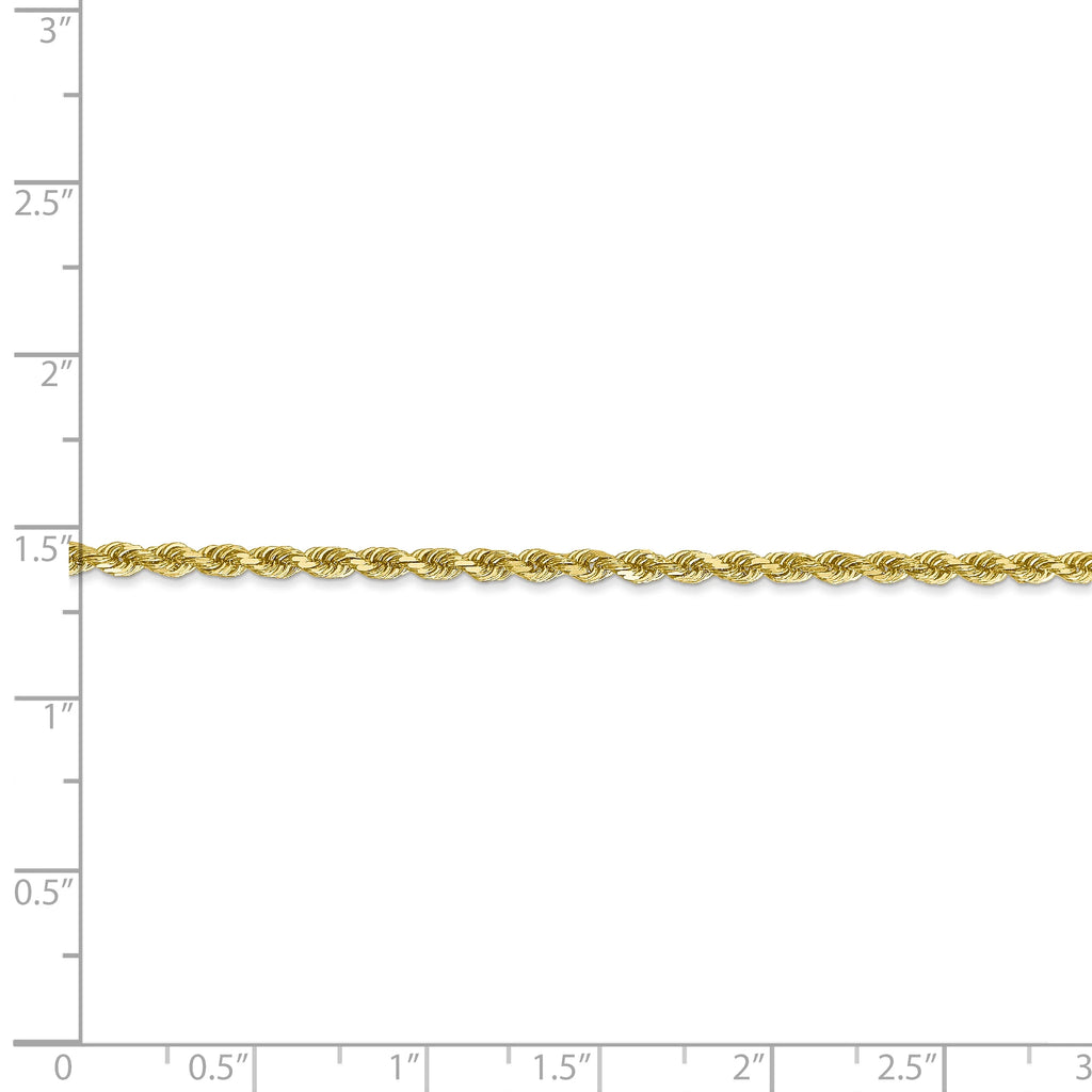 10k 2.25mm Diamond-cut Rope Chain N4153
