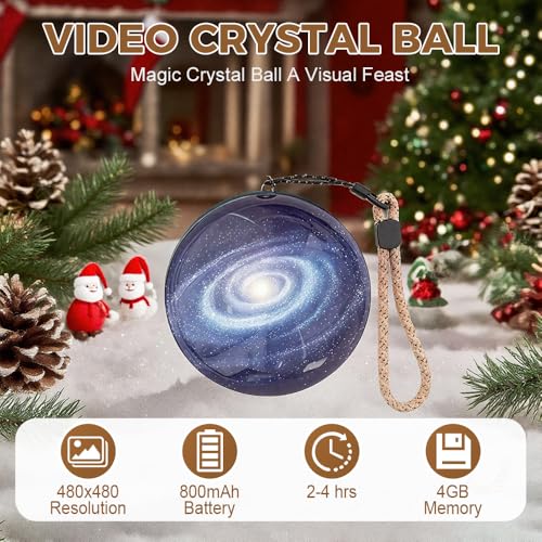 White Crystal Ball Video Player Lamp H4355