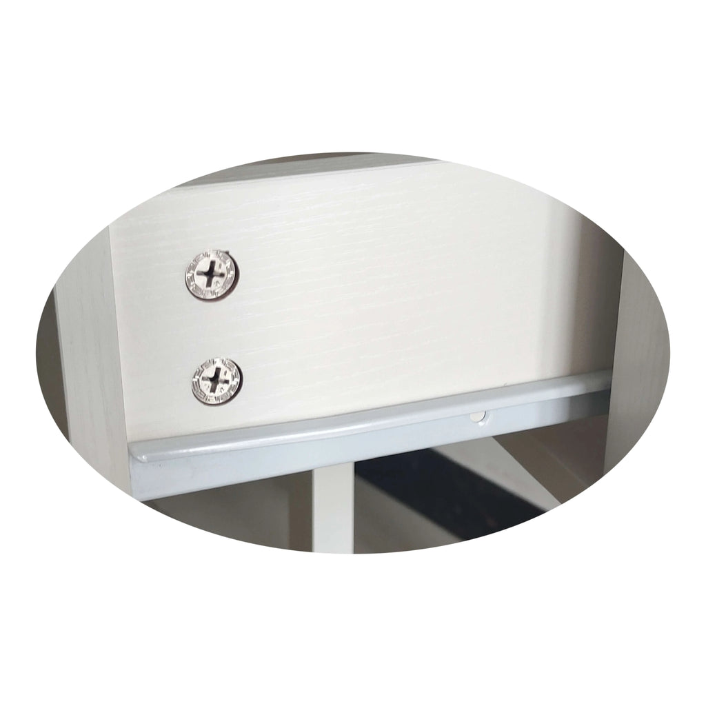 White Wood Console Table with 2 Drawers S9561