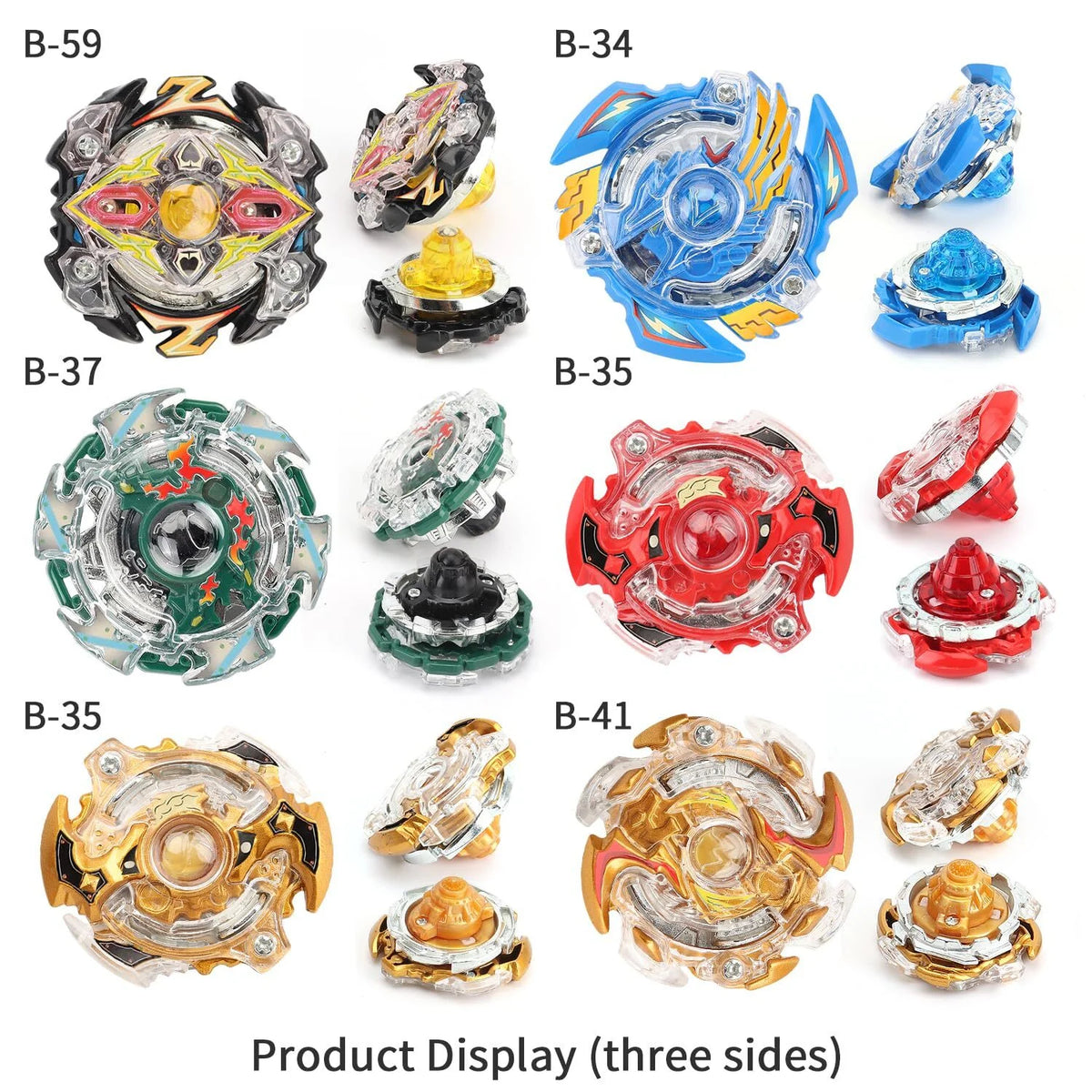 Bey Battling Top Burst Gyro Toy Set, 12 Spinning Tops 3 Launchers 1 Grip U6686