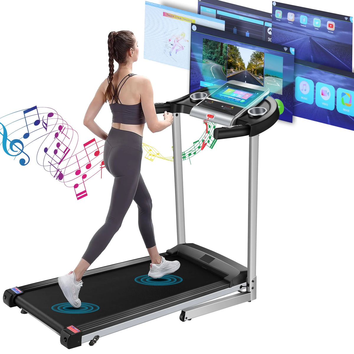 3.25HP Folding Treadmill with Incline V514961