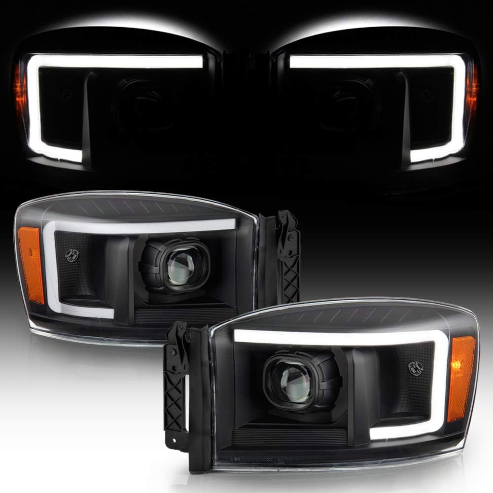 Black Housing LED Projector Headlights for Dodge Ram 1500 2500 3500 Pickup U4895