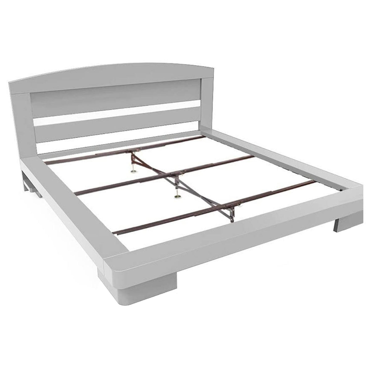 Black California King Steel Slat Bed Frame Q484