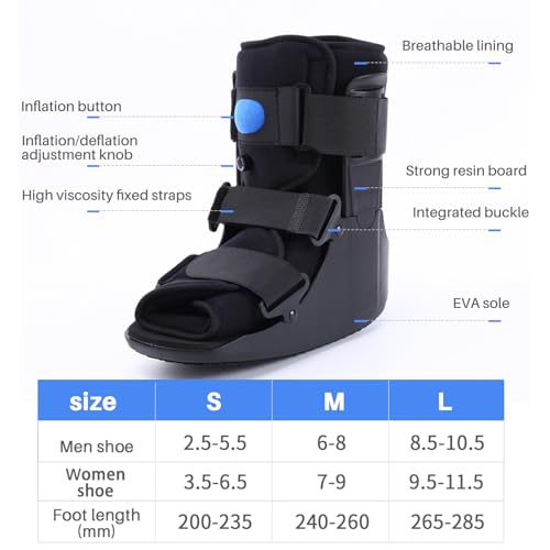 Black Medium Inflatable Walking Boot Q92870