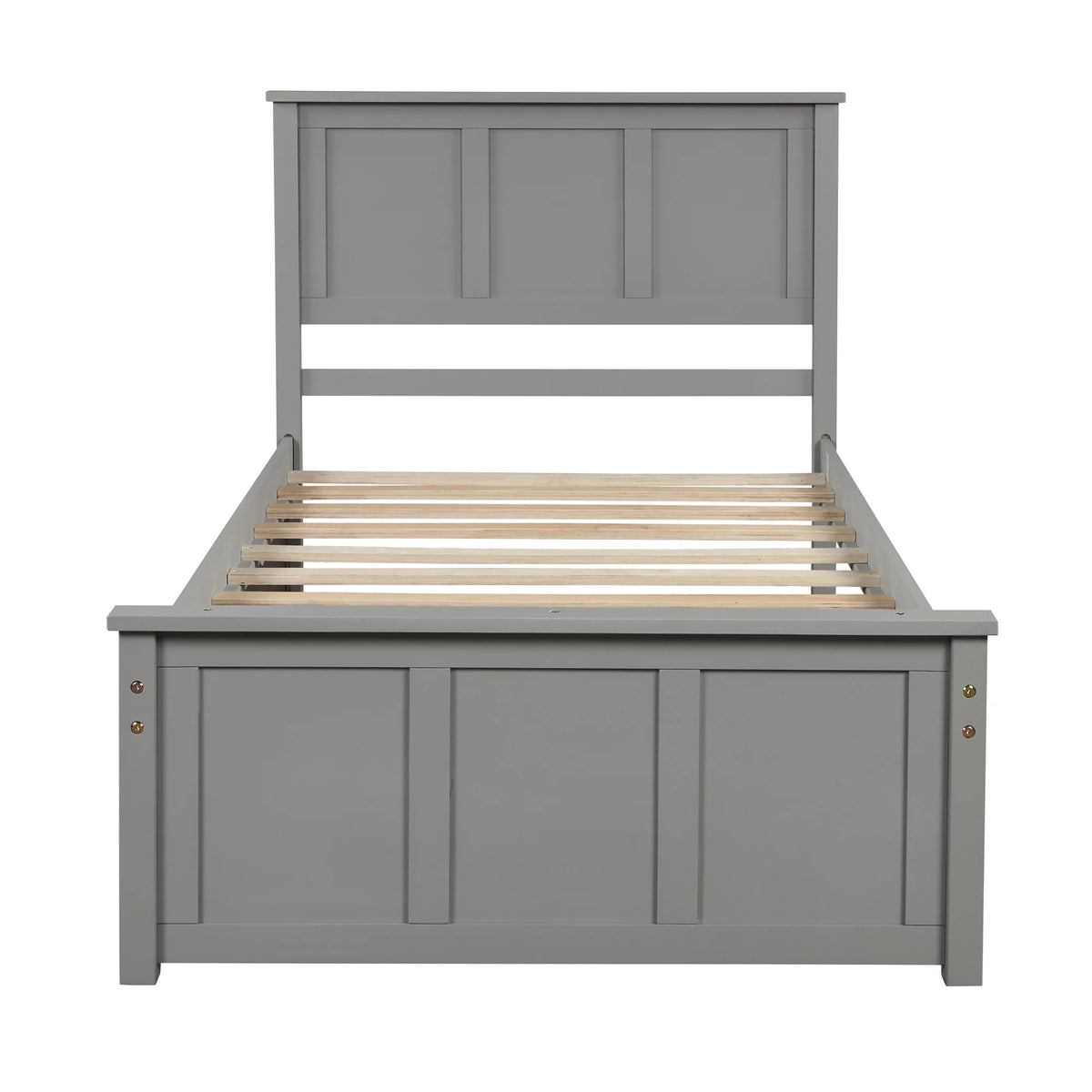 Twin Size Wood Platform Bed with Storage and Headboard Z345