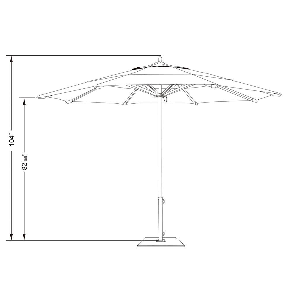 11 ft Patio Umbrella with Aluminum Pole G5519