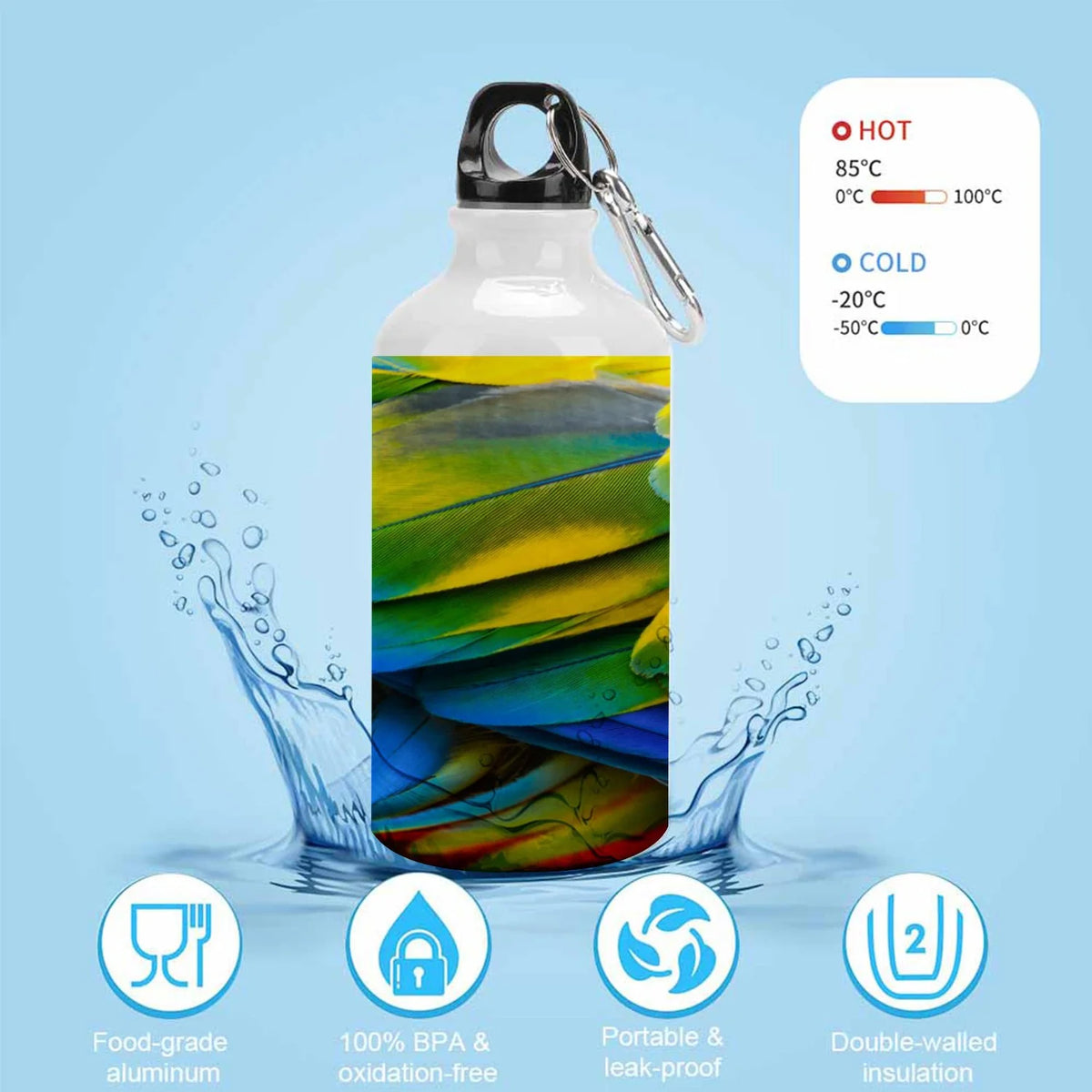 400ml Aluminum Sport Water Bottle with Twist Cap H890
