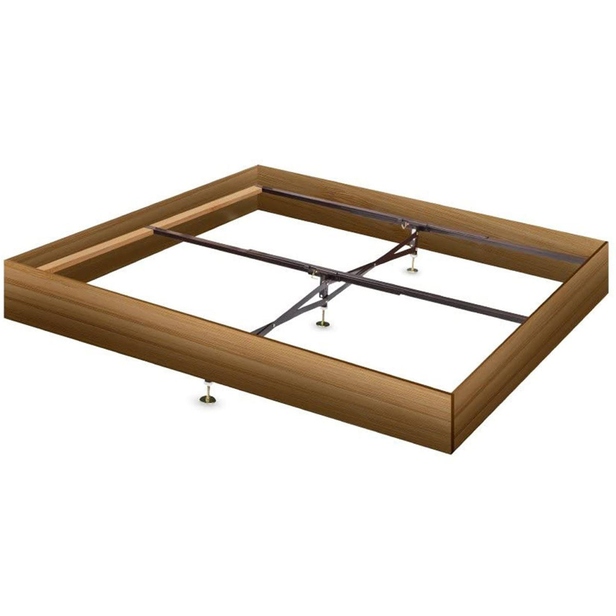 Black California King Steel Slat Bed Frame Q484