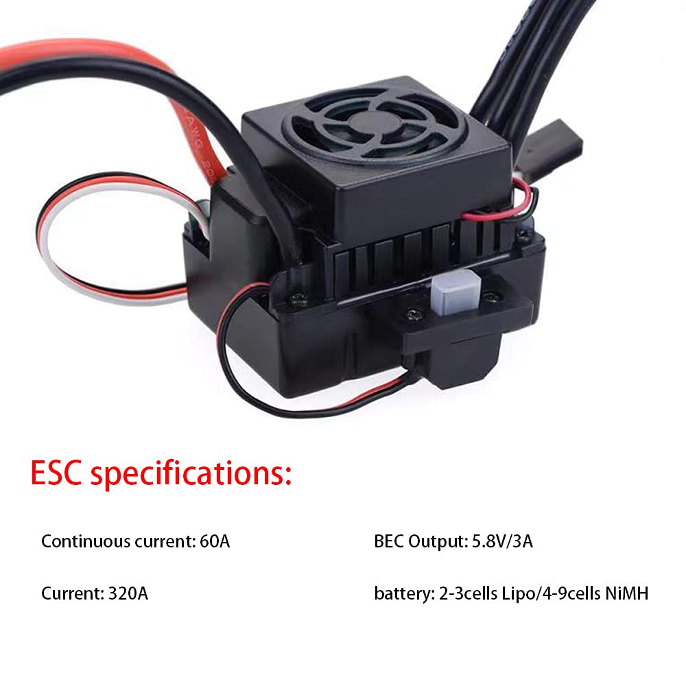 3100KV Brushless Motor and 60A ESC Combo Set J9183