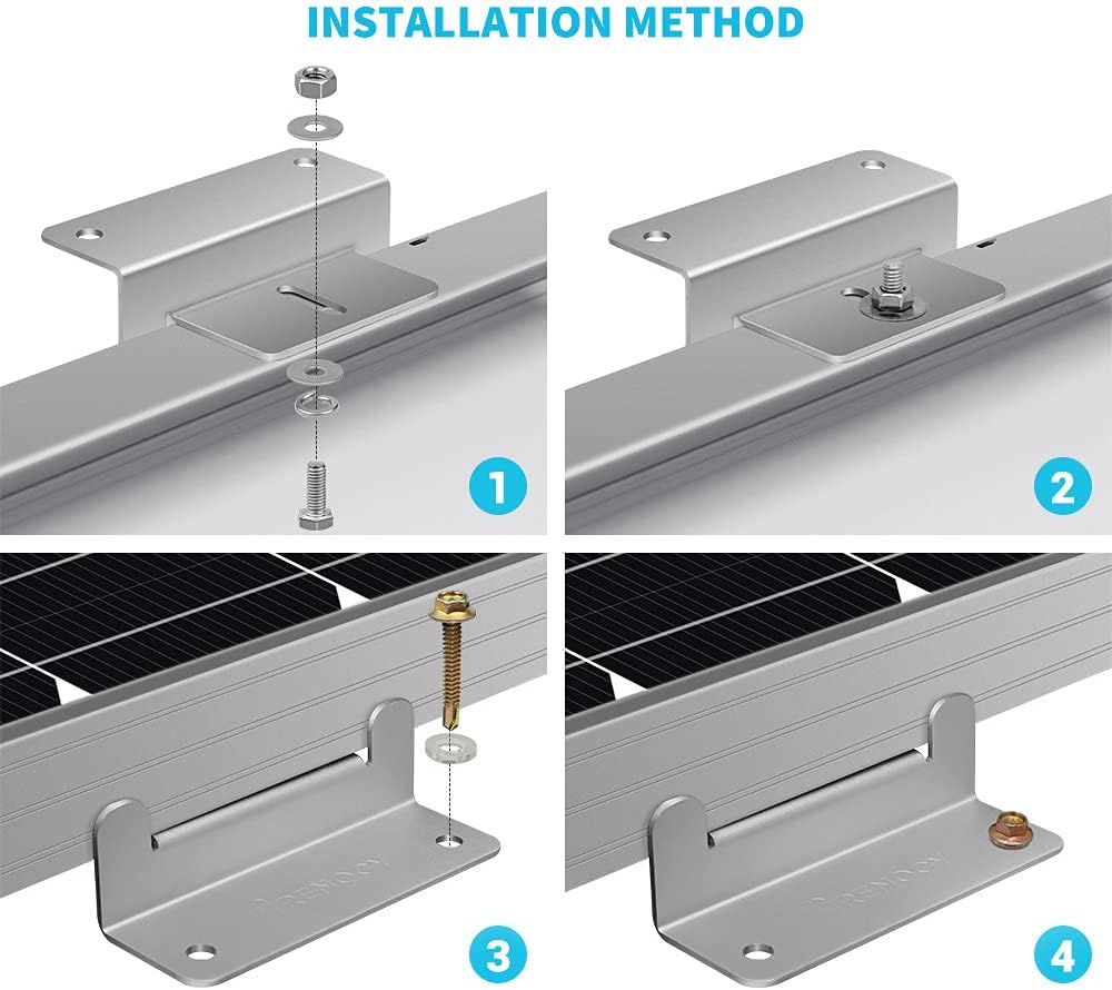 200W Solar Panel System with Tray Cable, Adaptor Kit, Z Bracket, Y Branch Connector P11661
