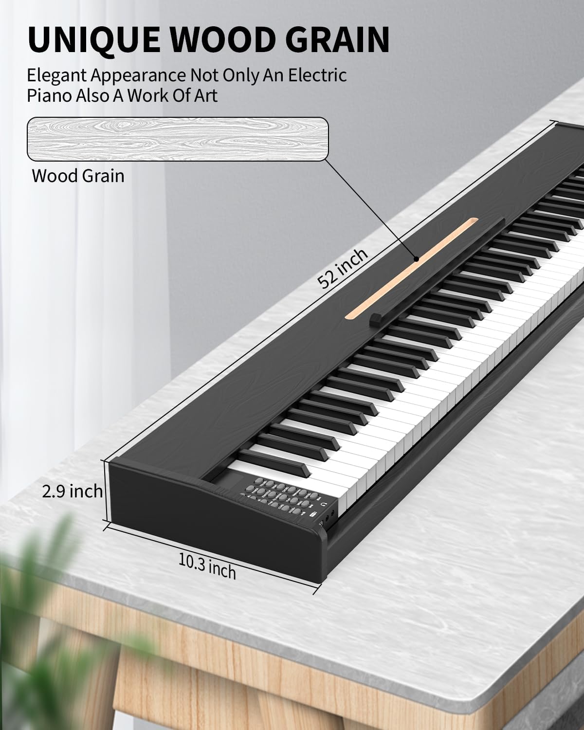 88 Key Full Size Weighted Hammer Action Digital Piano Keyboard X66731
