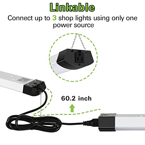 2 Pack 4FT 120W LED Shop Light 5000K 13000lm O8945