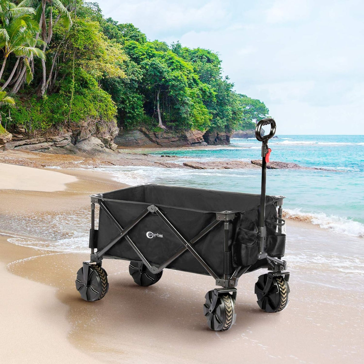 Blue 8 Wheels Folding Collapsible Wagon Z353