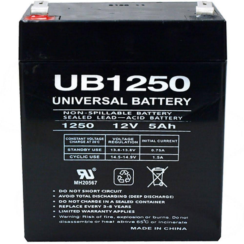 12-Volt 5 Ah Sealed Lead Acid AGM Rechargeable Battery E79444