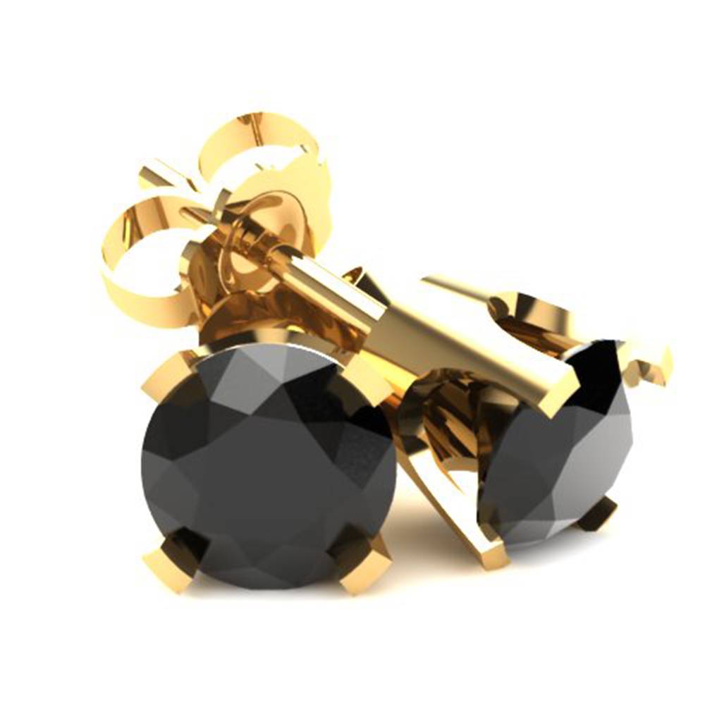 Black Diamond Stud Earrings in 14K Gold M765030
