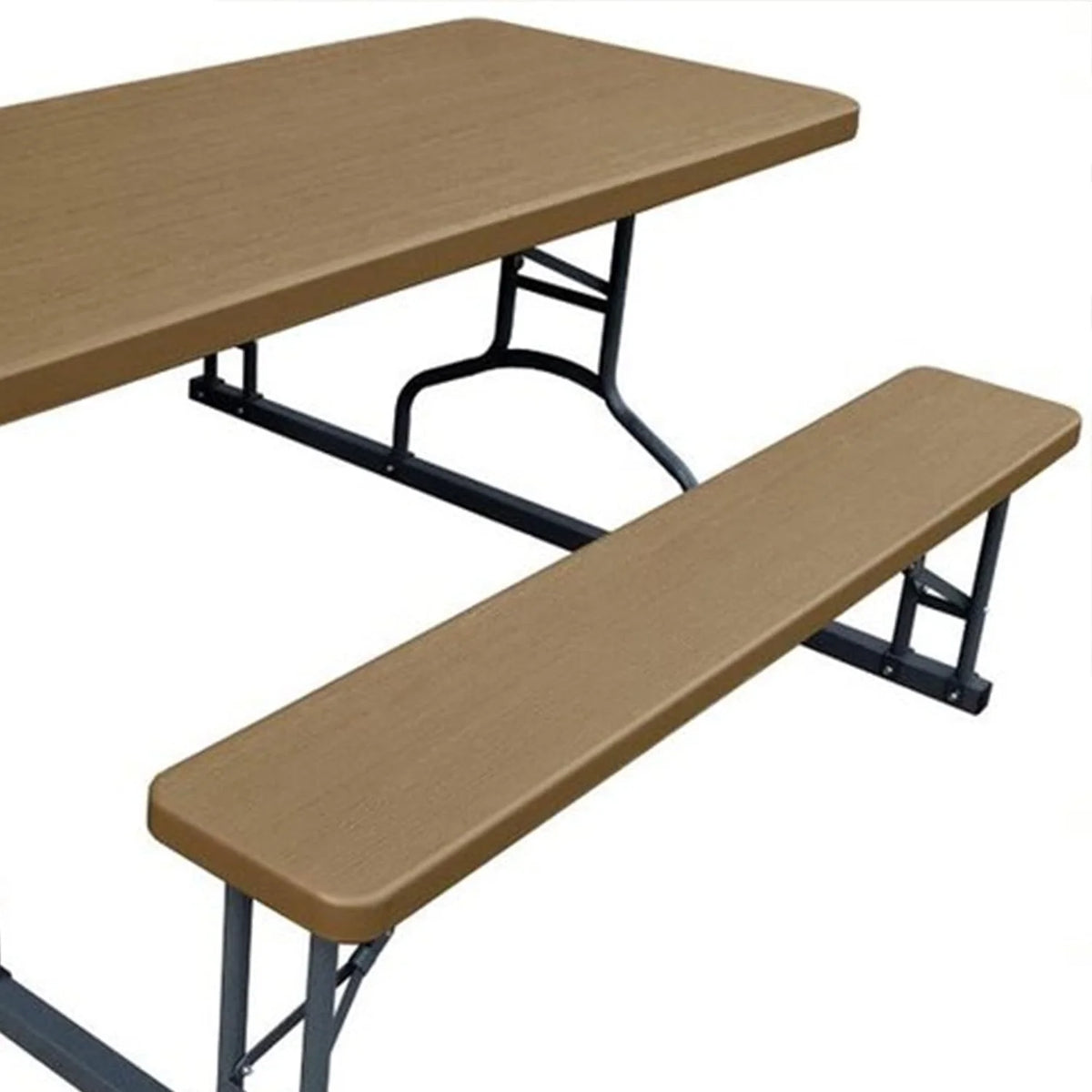 6 Foot Indoor Outdoor Picnic Table with Steel Frame G98787