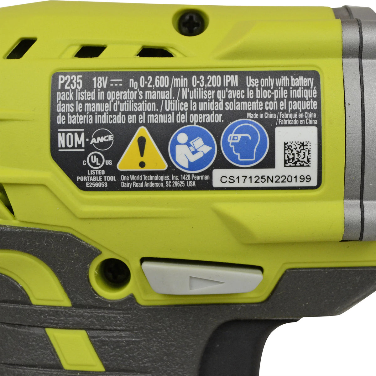18V 1/4" Impact Driver Bare Tool D11274