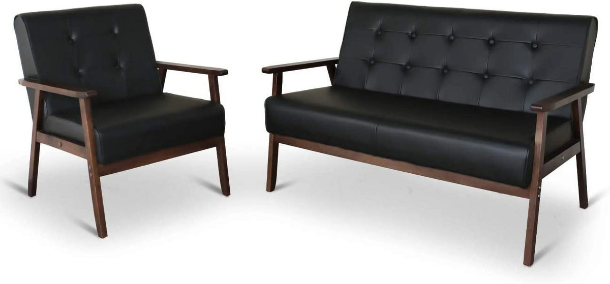 Mid-Century Modern Sofa Set with Loveseat and Chair B318239
