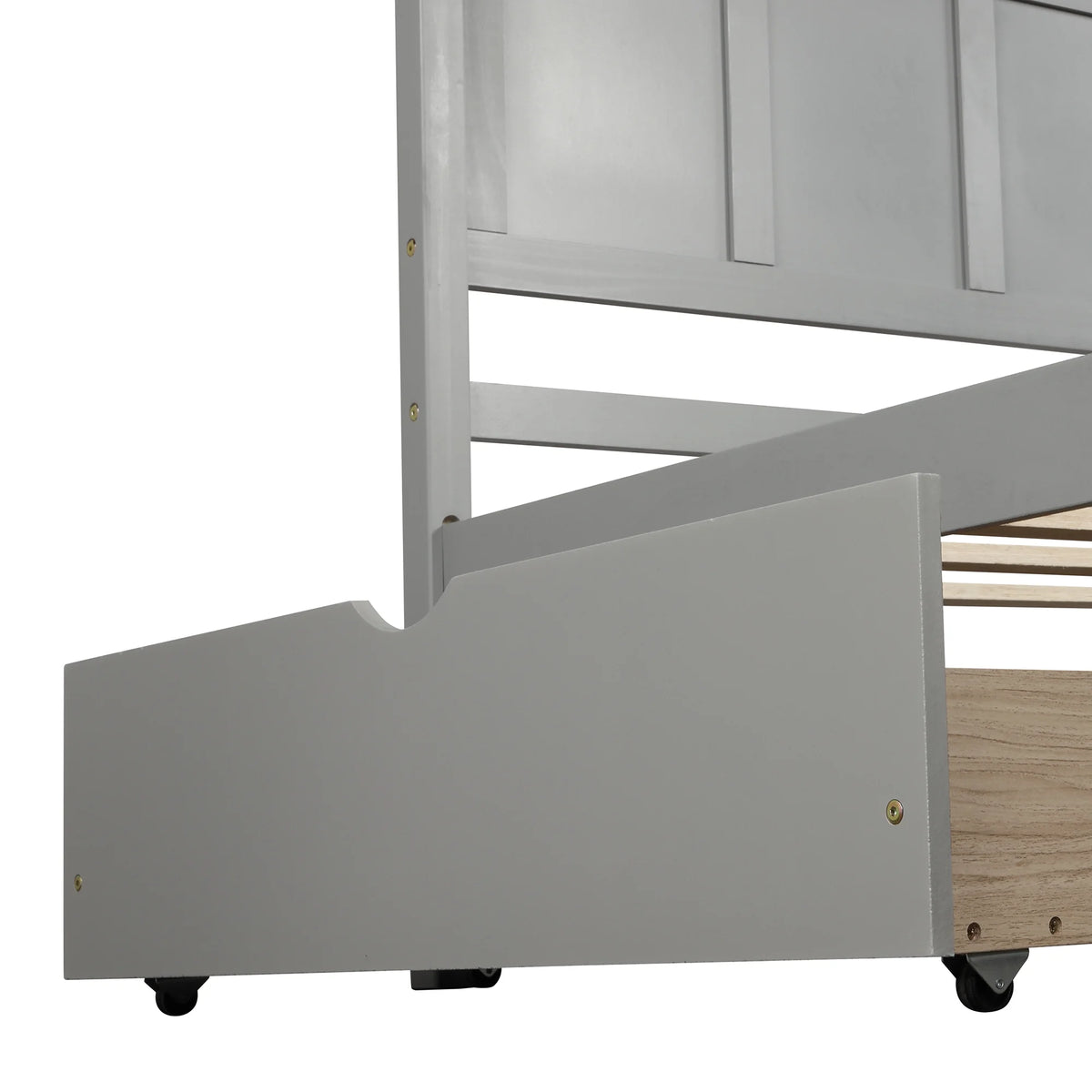 Twin Size Wood Platform Bed with Storage and Headboard Z345