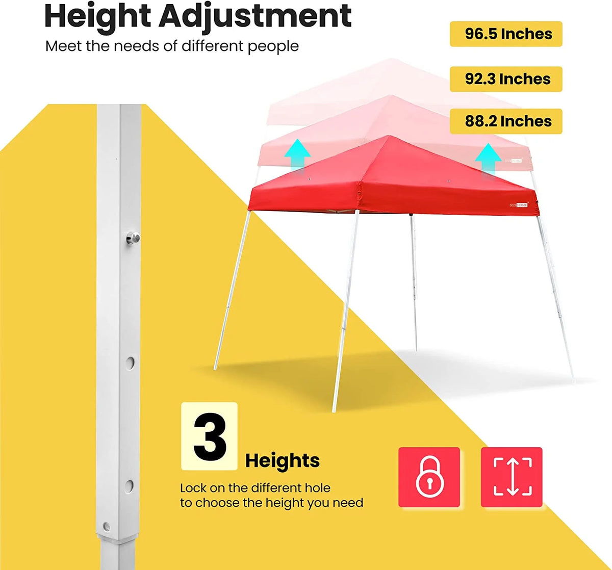 Red 8 x 8 Feet Pop Up Canopy Tent H17197