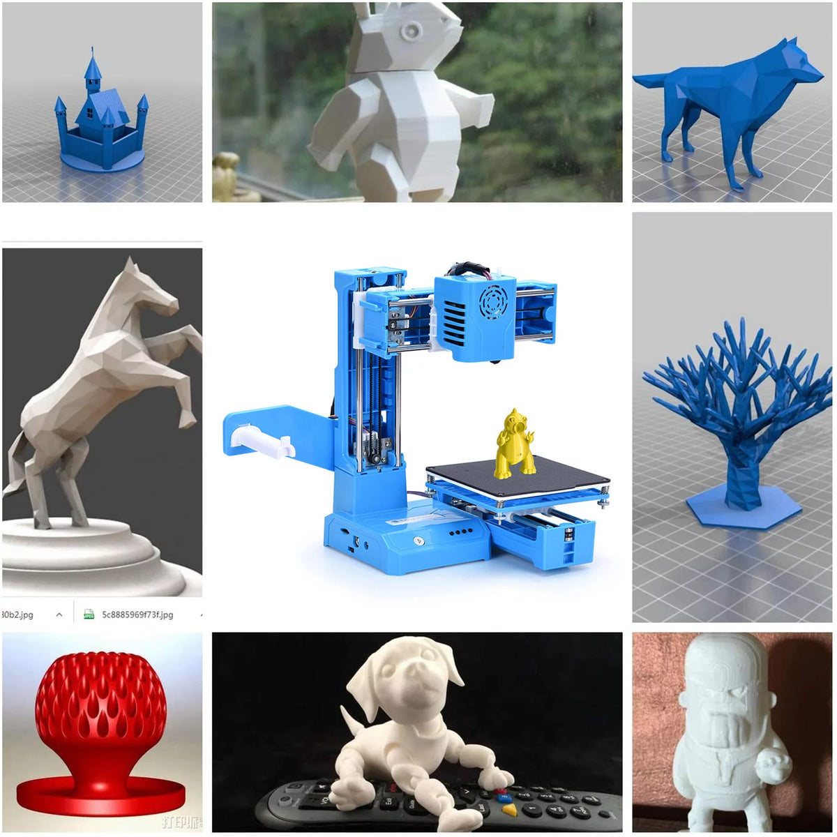 Mini 3D Printer, 100x100x100mm Print Size W7076