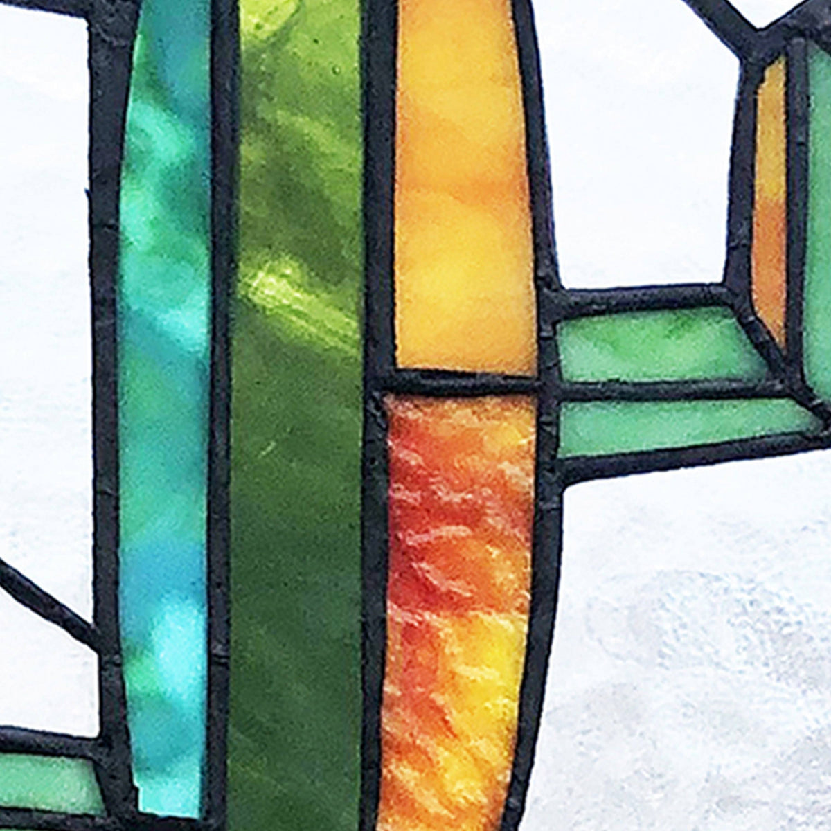 Prickly Pear Cactus Glass Window Panel V432516