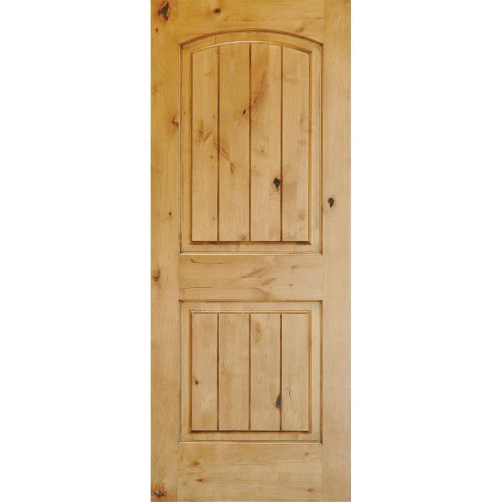 28 in. x 96 in. Knotty Alder 2 Panel Solid Wood Core Interior Door Slab K8305