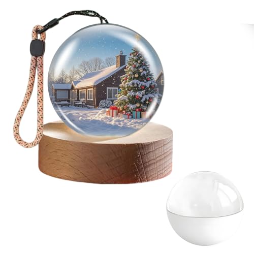 White Crystal Ball Video Player Lamp H4355