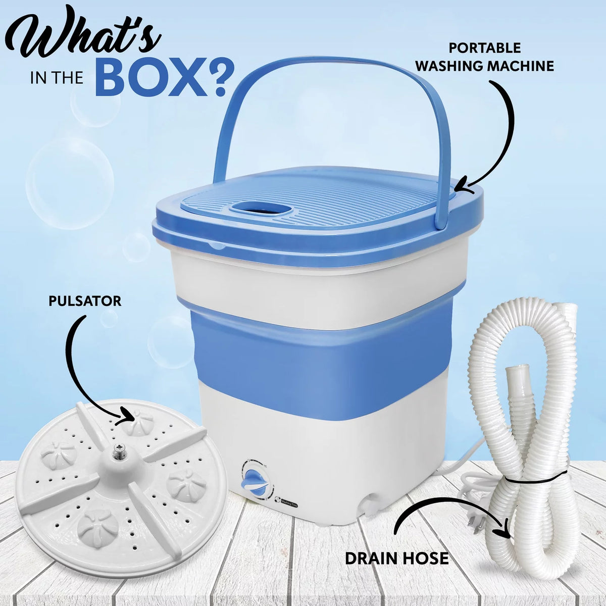 Foldable Lightweight Mini Washing Machine, 4.41 lbs L890