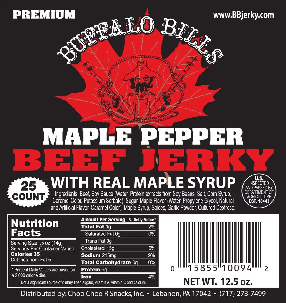 Maple Pepper Beef Jerky Strips P6090