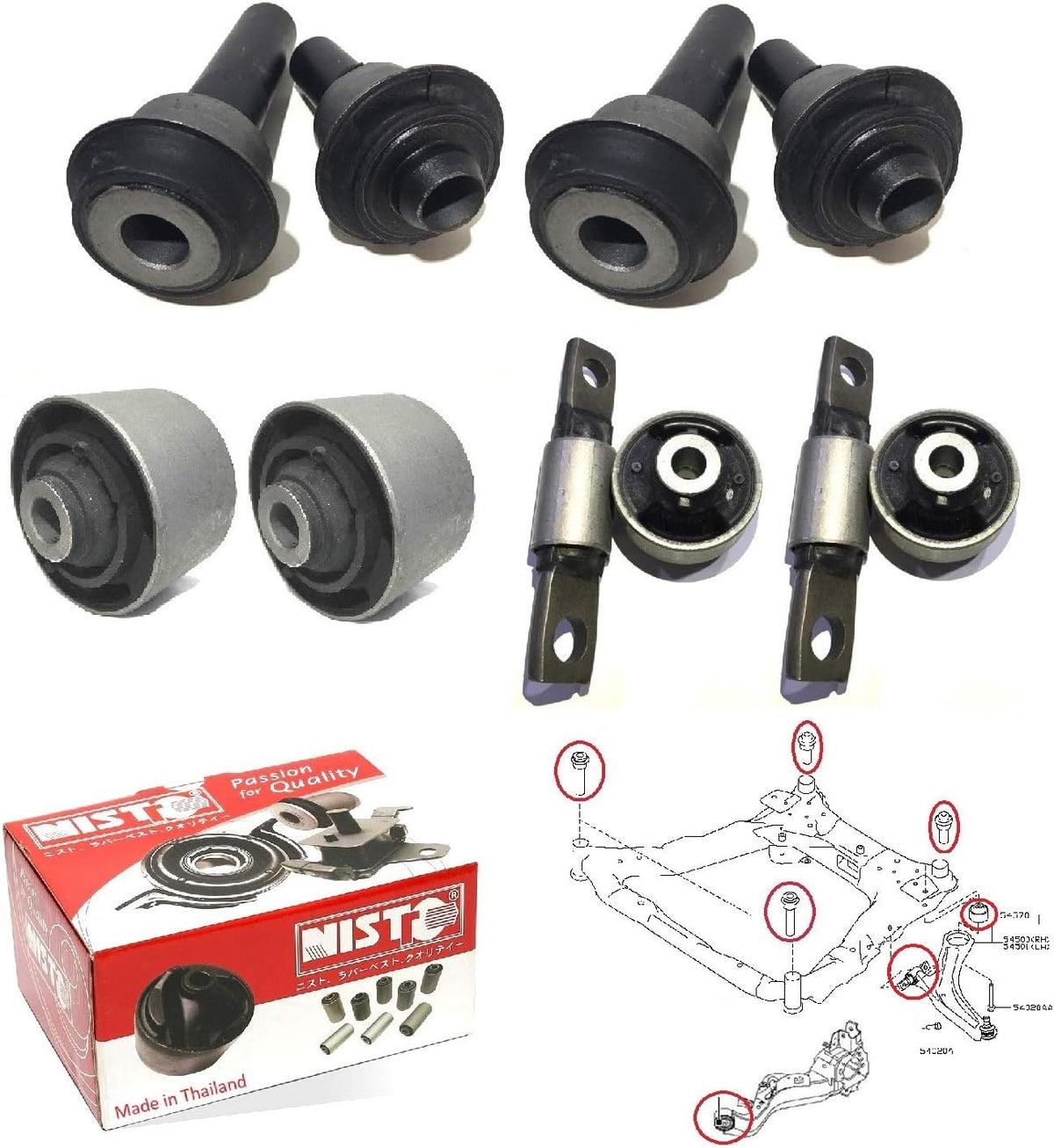 Rear Trailing Lower Control Arm Bushing For 2007-2018 Nissan Rogue L38208