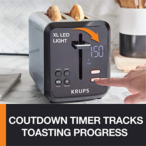 2 Slice Stainless Steel Toaster with Wide Slots R107