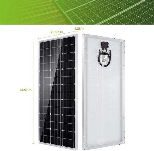 100 Watt 12 Volt Monocrystalline Solar Panel Kit Q1963