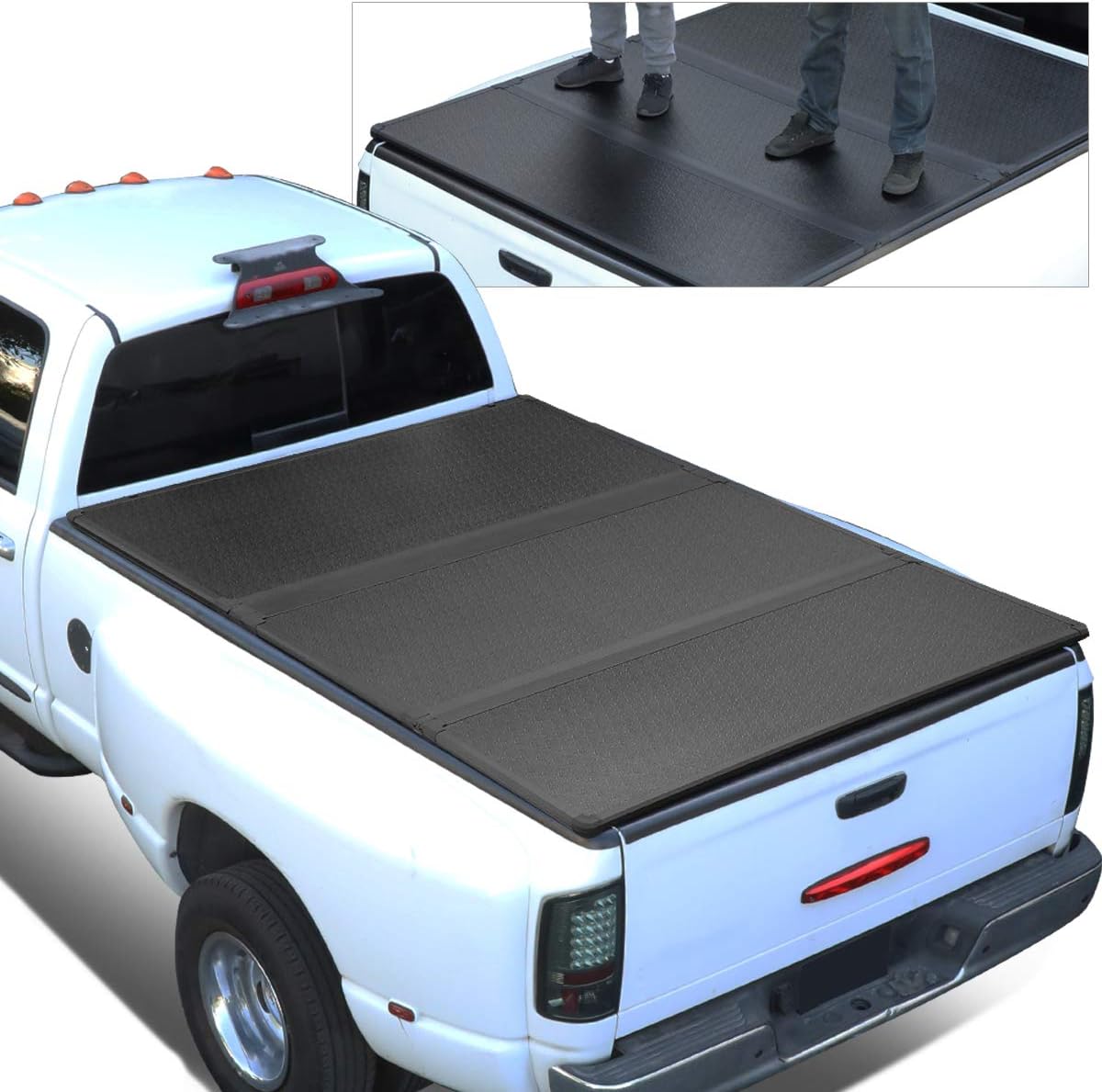 Black Powdercoated Tri-Fold Truck Tonneau Cover R29265