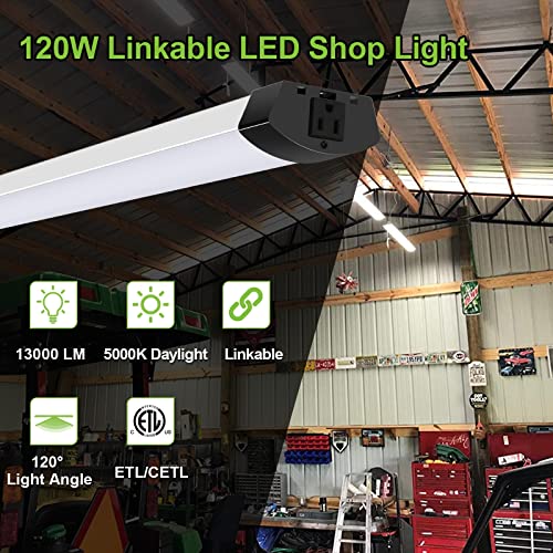 2 Pack 4FT 120W LED Shop Light 5000K 13000lm O8945