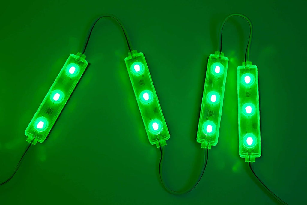 60 Green LED Light Module with 12v AC Power Package R202