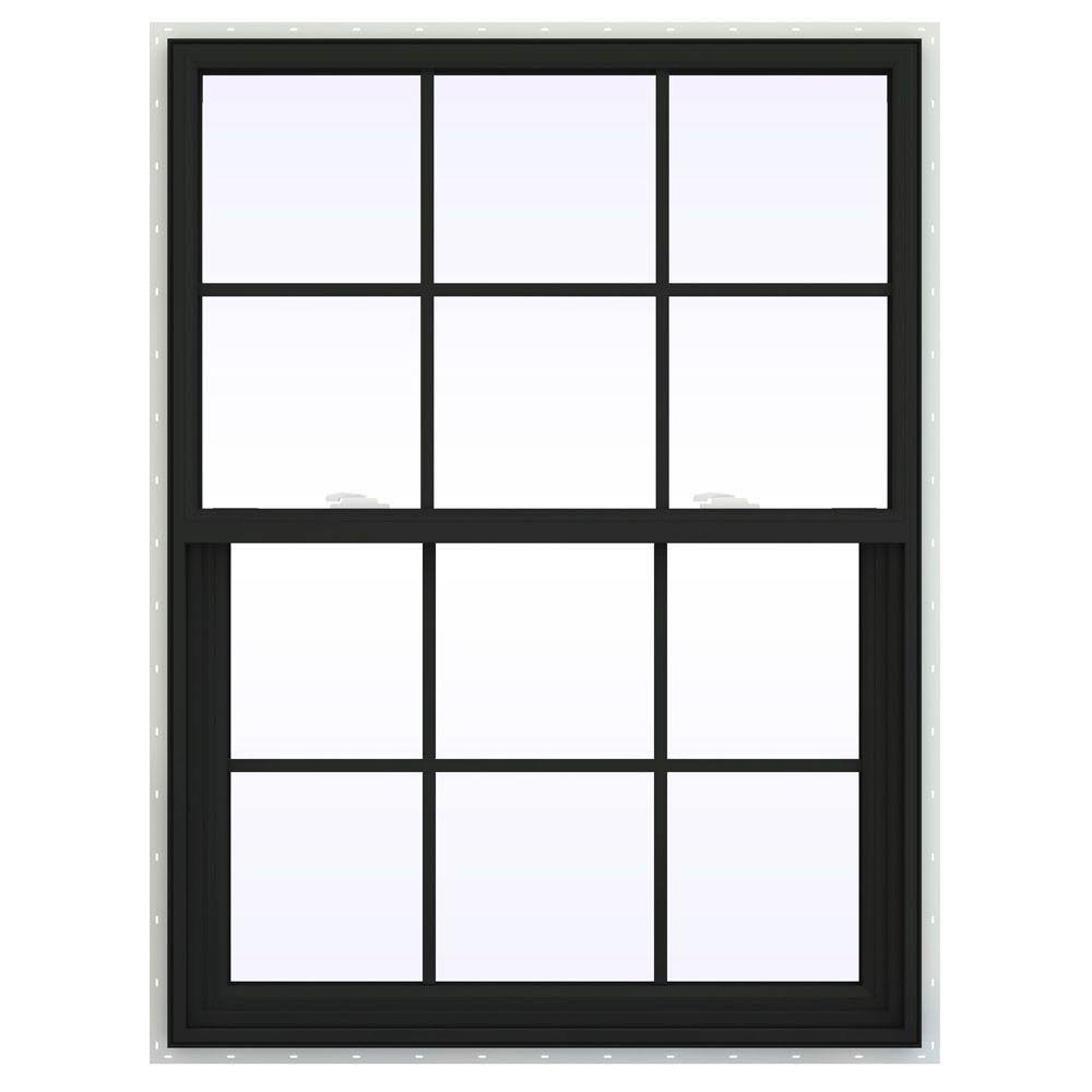 36 in. x 48 in. Vinyl Single Hung Window with Colonial Grids Z86206