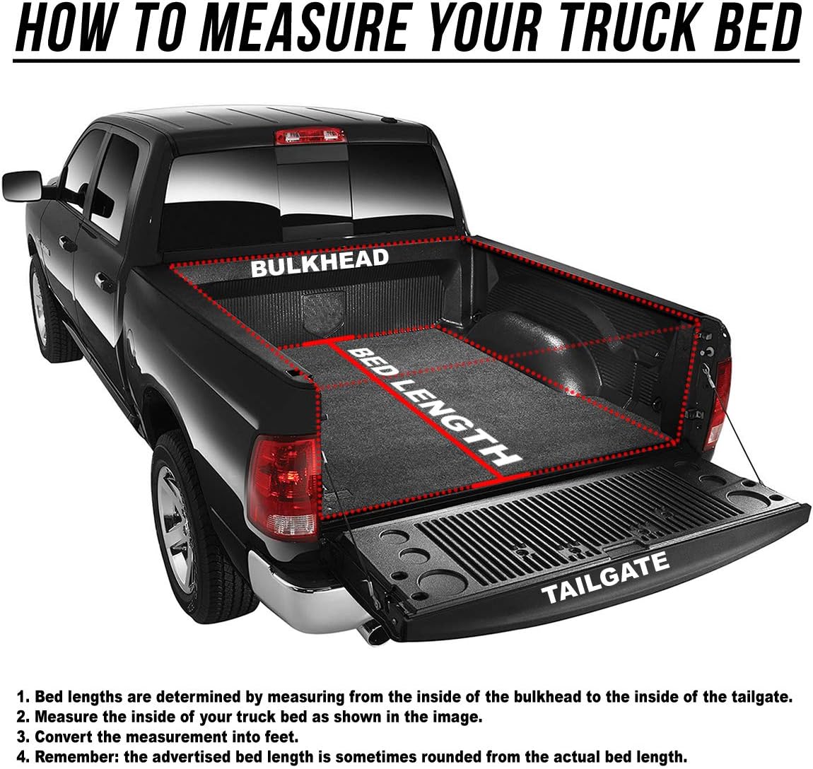 Black Powdercoated Tri-Fold Truck Tonneau Cover R29265