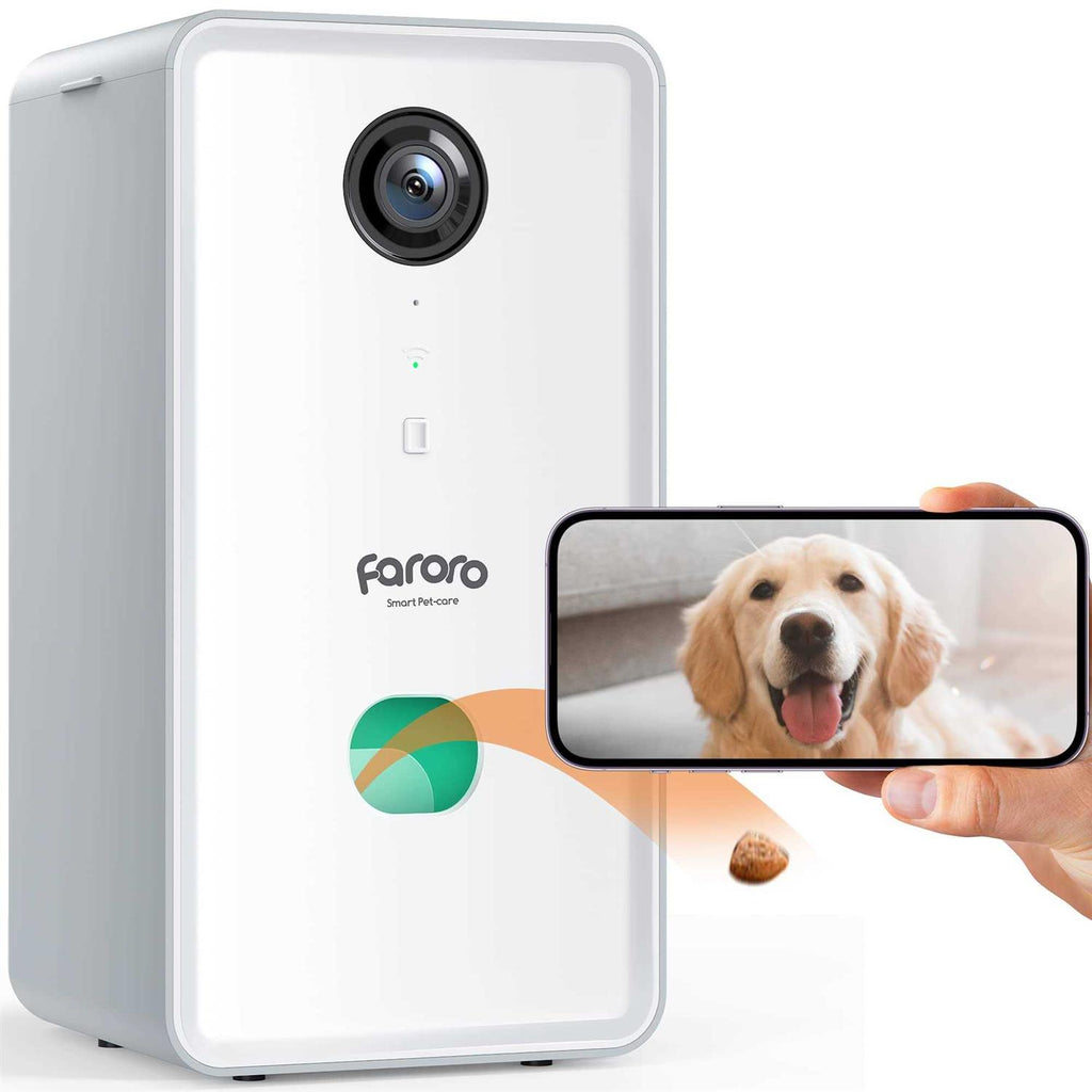 Dog Camera with Treat Dispenser, 2.4G and 5G WiFi Pet Camera with Two Way Audio and 1080P Full HD Night Vision B4682