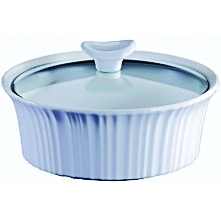1.5qt White Round Casserole Set of 2 K694457