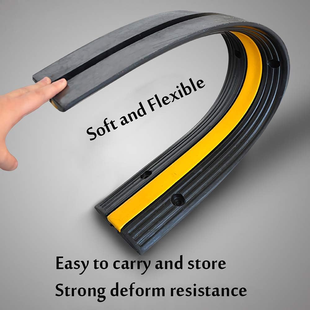 4 Pack Heavy Duty Rubber Cable Protector Ramp Z967831