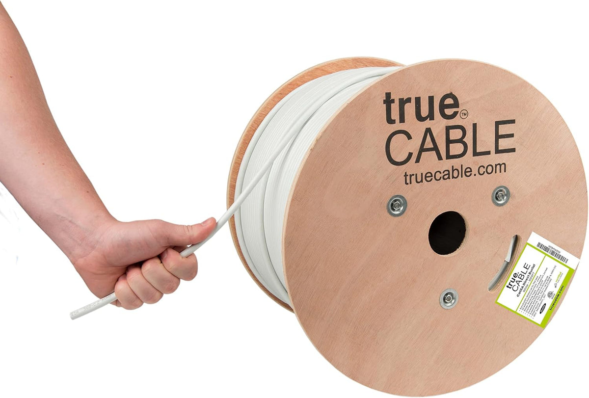 Cat6A Direct Burial 1000ft Black 23AWG Bare Copper UTP Ethernet Cable C109677