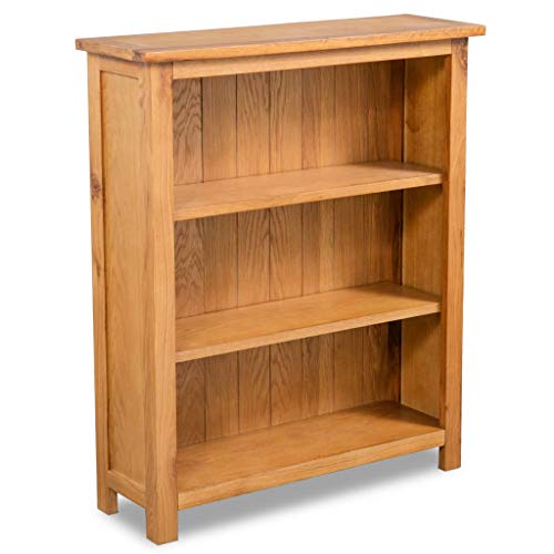 3-Tier Solid Oak Wood Open Bookcase H793934