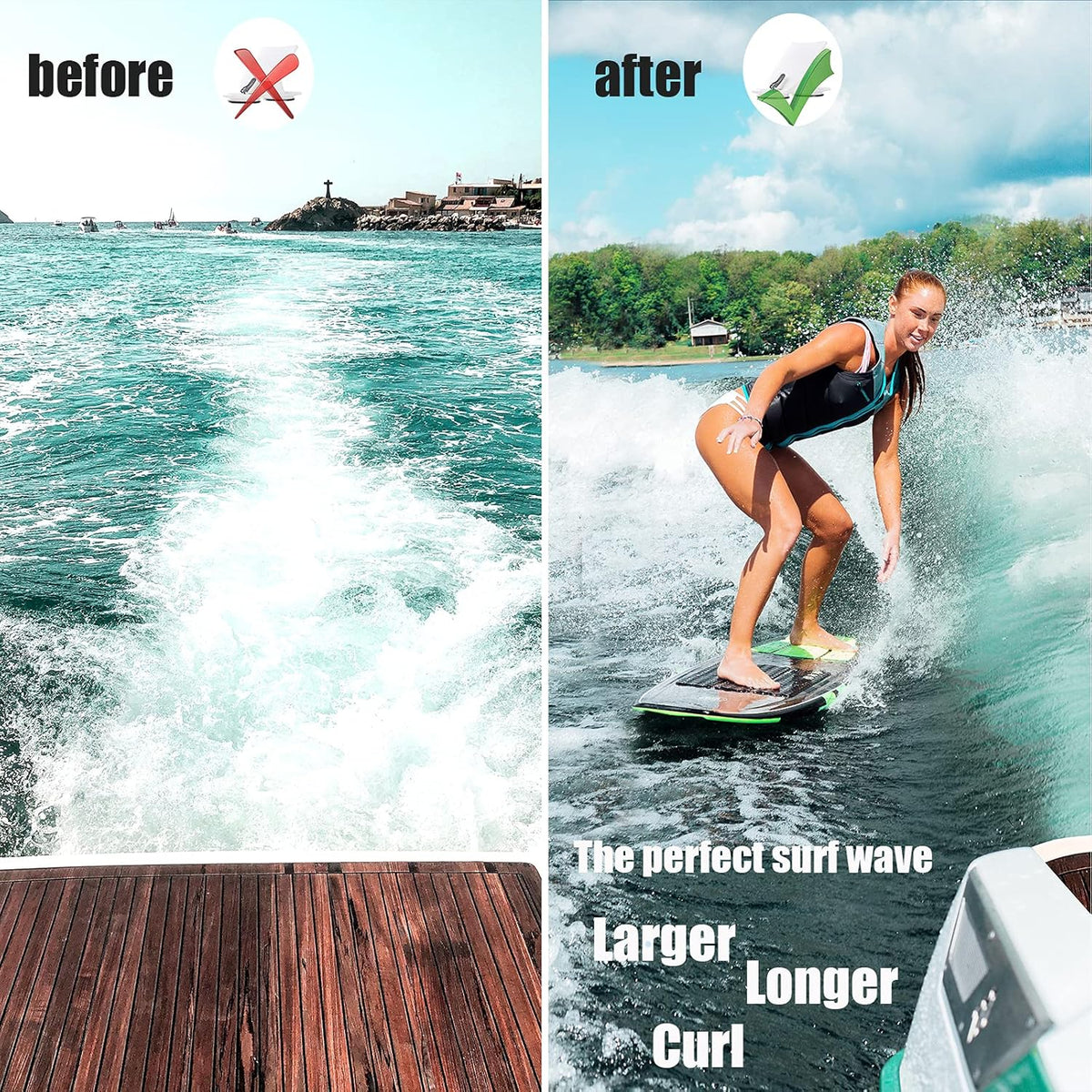 Wakesurf Surfing Wake Equipment with Suction Cups X100