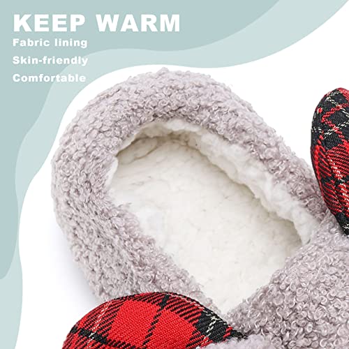 Cute Fuzzy Reindeer House Slippers Indoor Shoes F1944