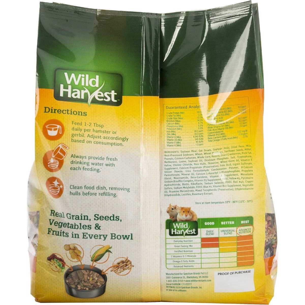 Hamster and Gerbil Advanced Nutrition Diet K8432