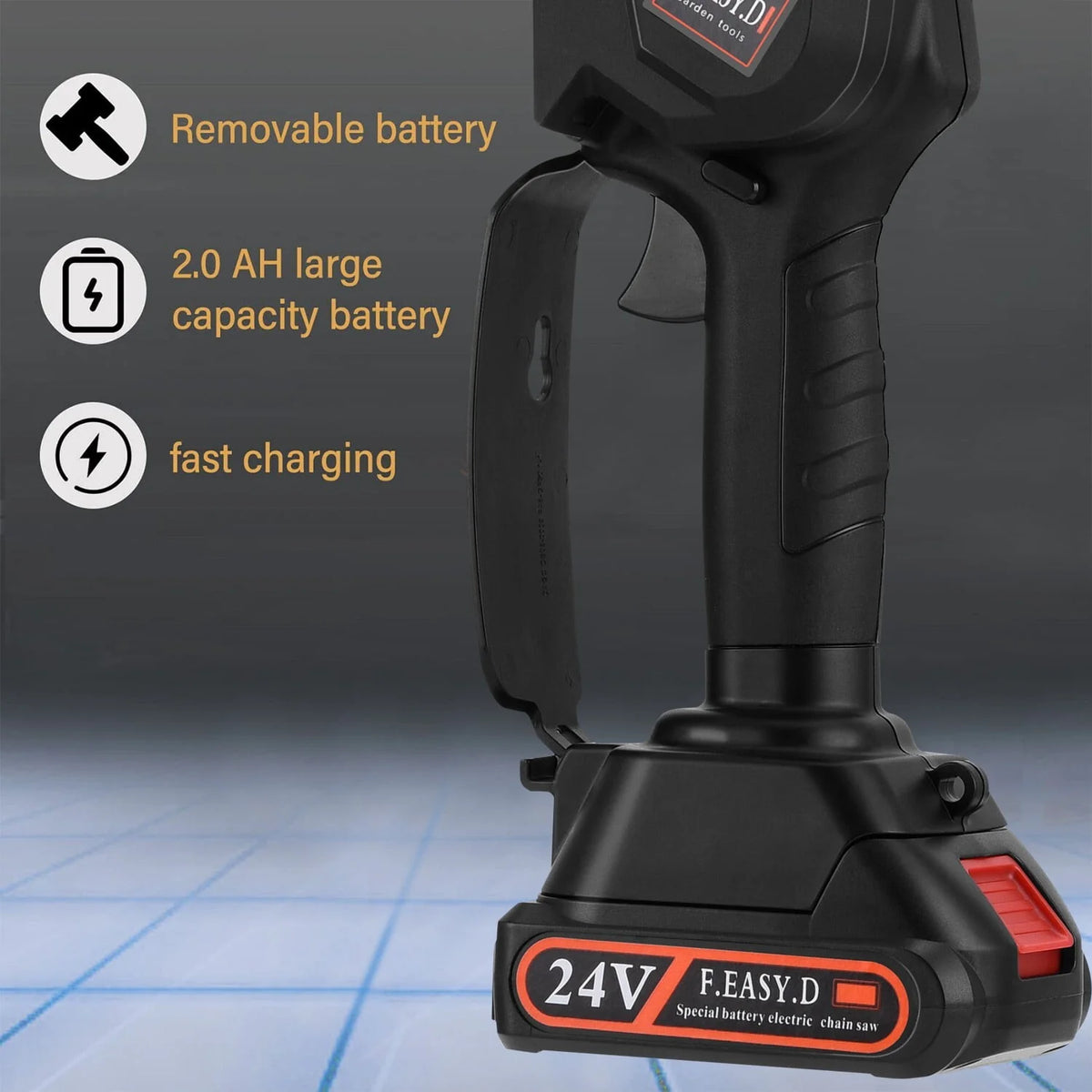 2-in-1 Cordless Pole Saw and Mini Chainsaw with 2 Batteries W192