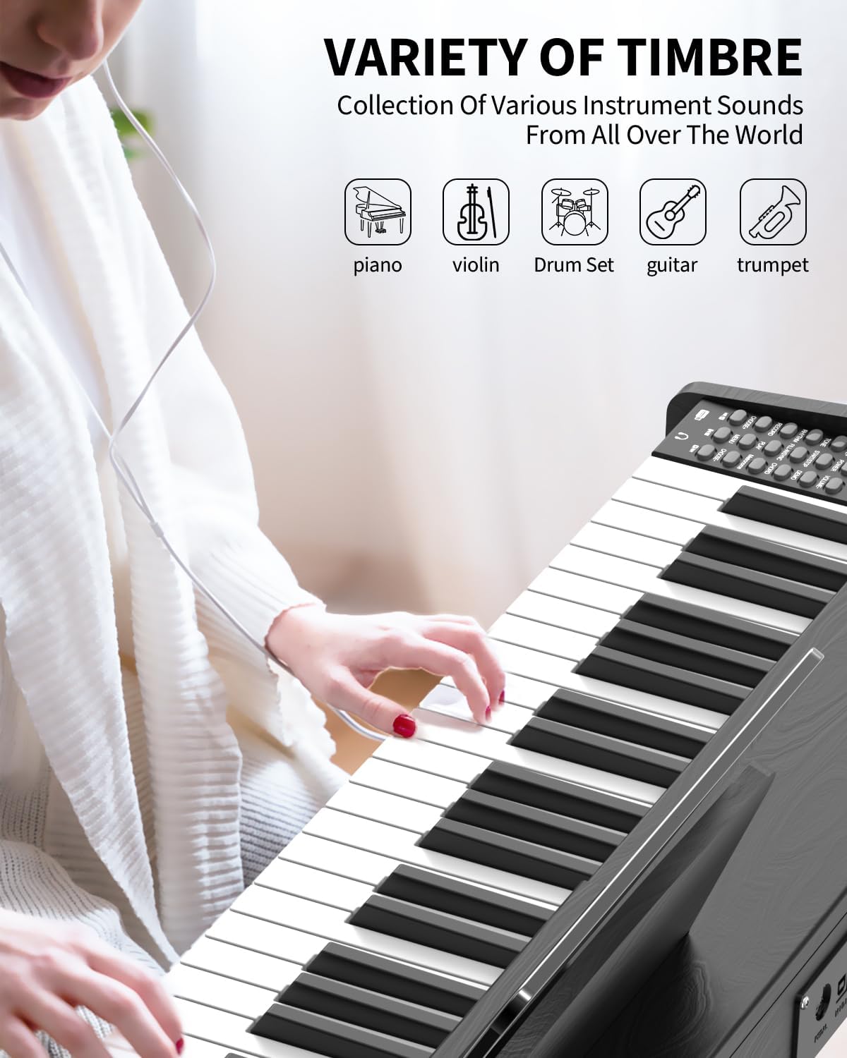 88 Key Full Size Weighted Hammer Action Digital Piano Keyboard X66731
