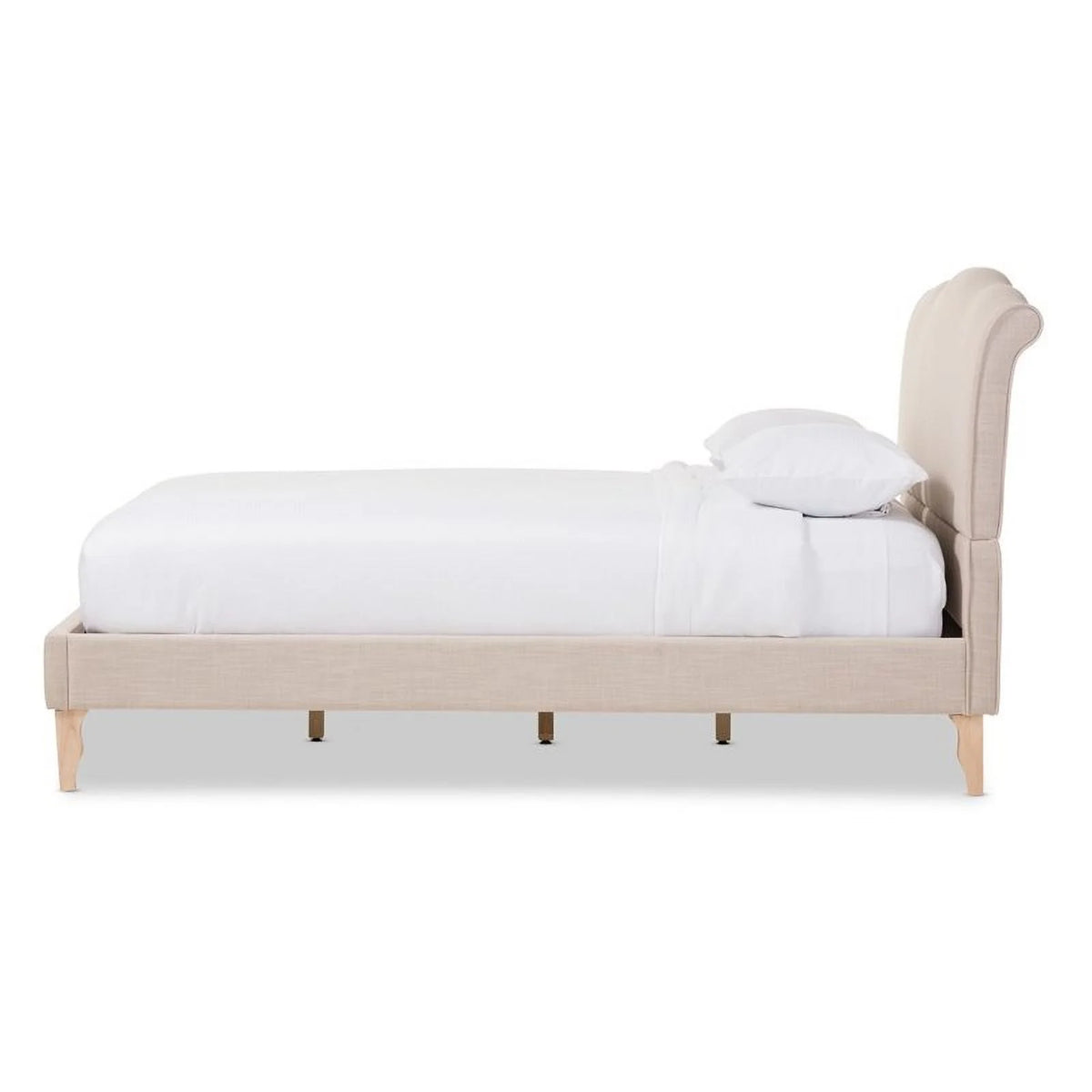 Beige Queen Platform Bed I355