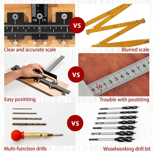 14-Piece Aluminum Alloy Cabinet Handle Template Jig Tool N37084